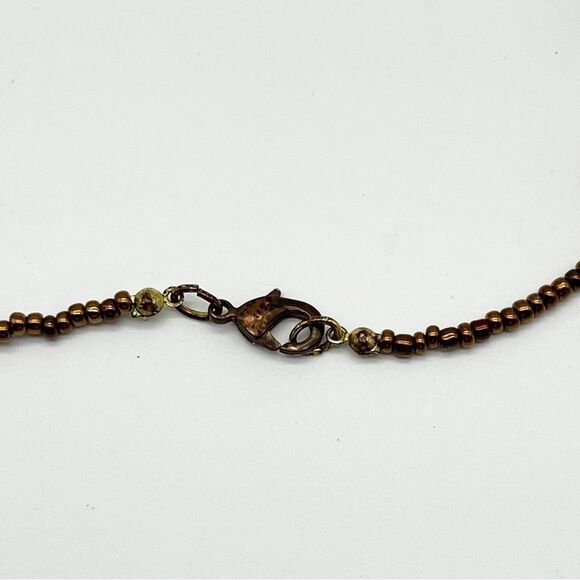 Natural Stone Acrylic Seed Bead Multicolor 36.5" Long Boho Fashion Necklace - Picture 11 of 11